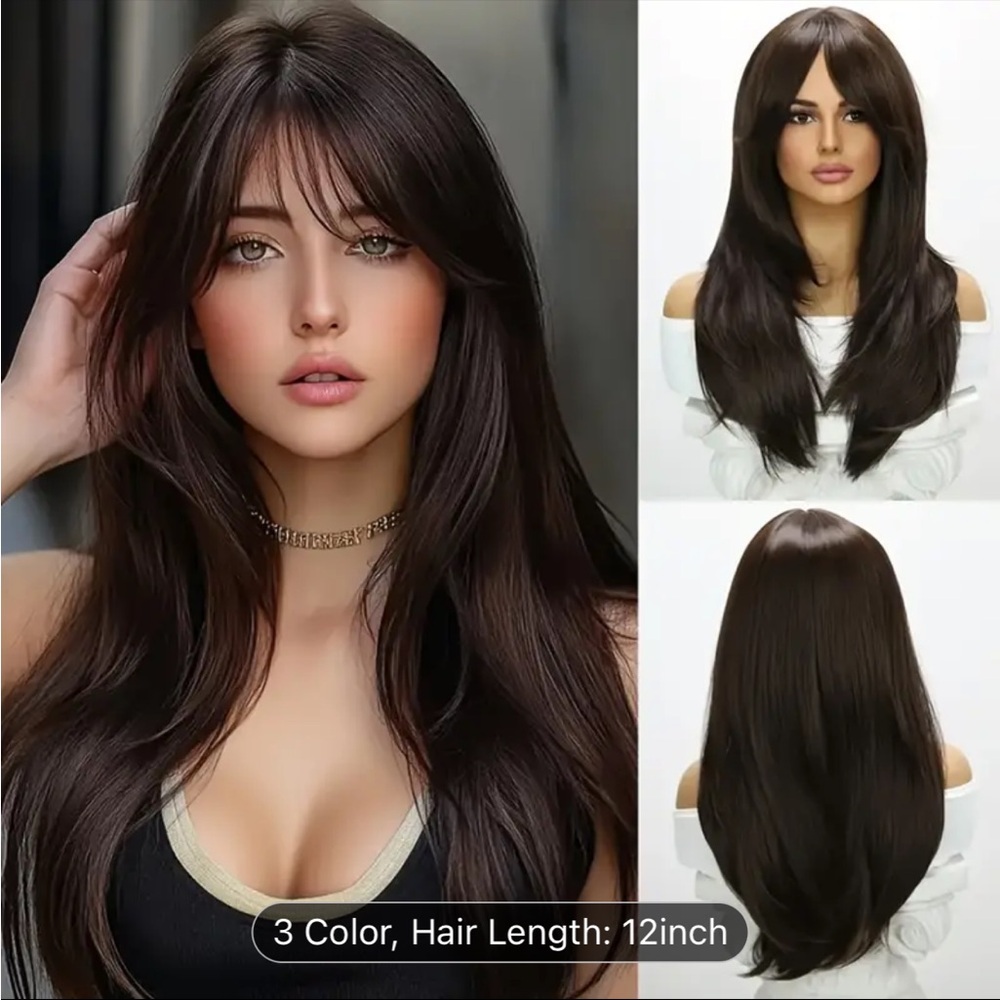 N/W/PACKAGE-LUXERY Gradient Brown Colored Wig-NEVER WORN or Taken Out of PACKAGE